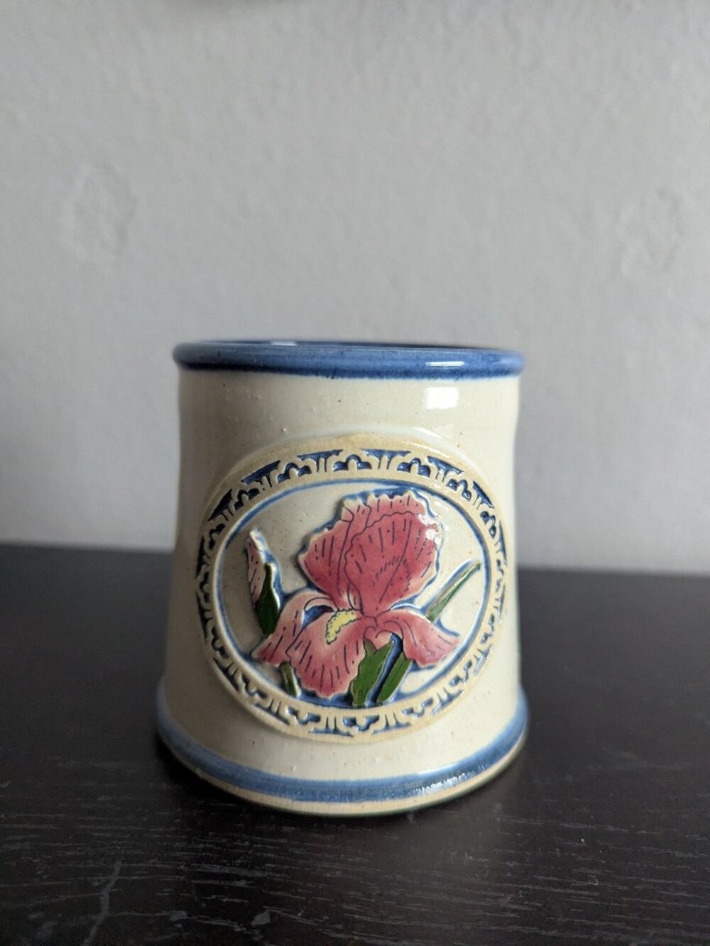 trinity pottery iris tea light holder stoneware studio pottery